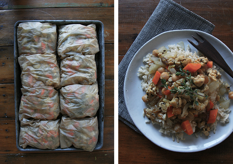 moroccan spiced tempeh with rice, vegan, vegetarian, gluten-free